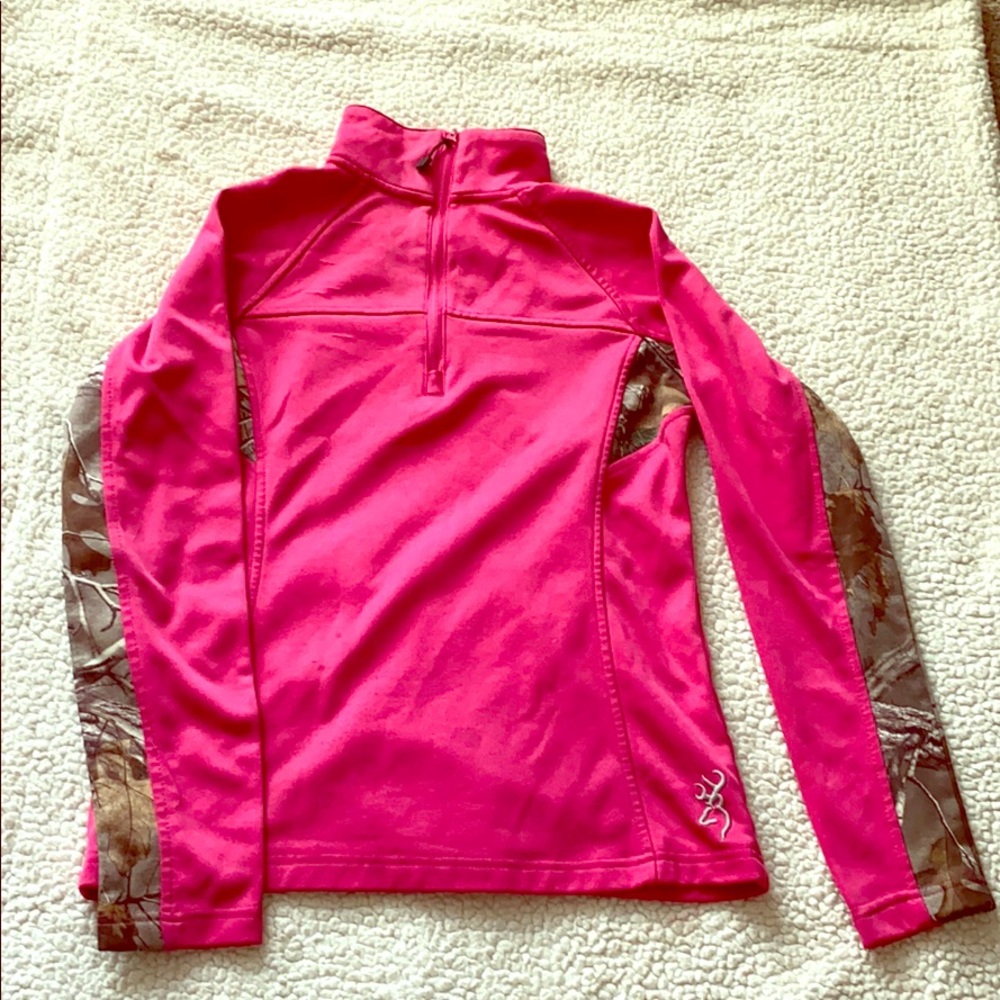Browning Hot Pink Half Zip Jacket
